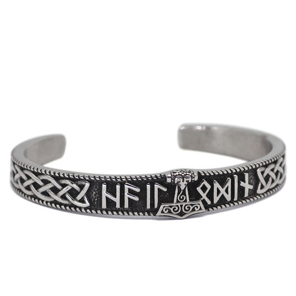 Stainless Steel Viking Vintage Thor Hammer Bracelet