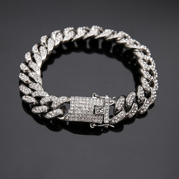 Kubanisches Armband, Diamant-Kubanische Gliederkette, Hiphop-Schmuck