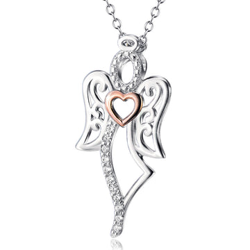 Sterling Silver Angel Pendant Necklace