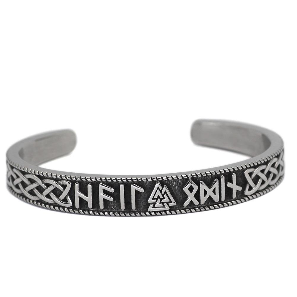 Titanium Steel Viking Rune Bracelet