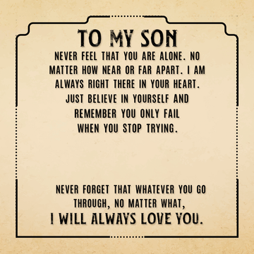 To Son Message Card