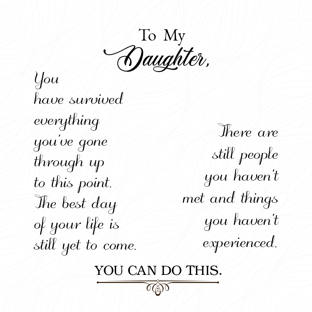 To Daughter Message Card