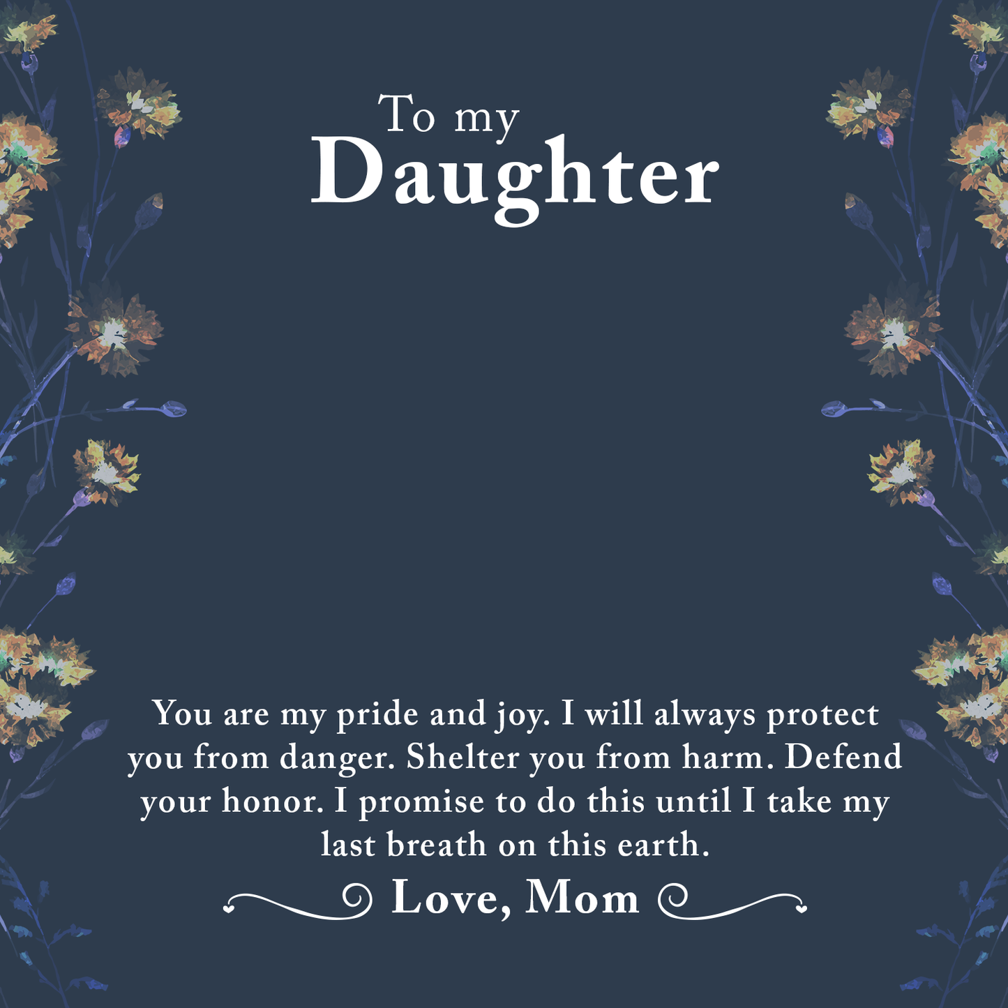 To Daughter Message Card