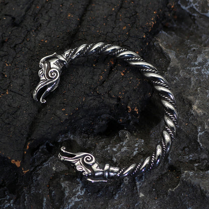 Norse Viking Double Dragon Head Bracelets