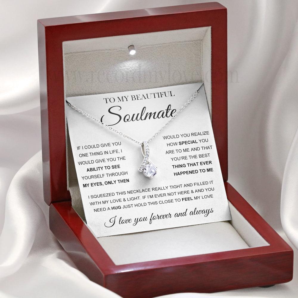 Love  Necklace To Soulmate❤️-If I Could Give You One Thing In Life - Record My Love