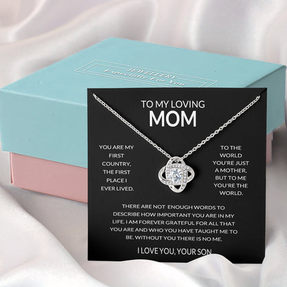 Love Knot Necklace Gift set for Mom