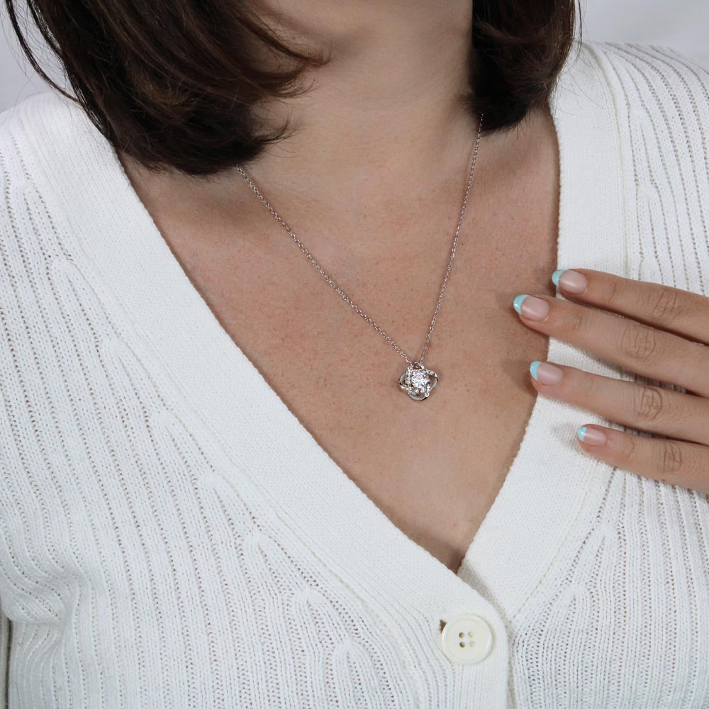 Love Knot Necklace Coffret cadeau pour maman